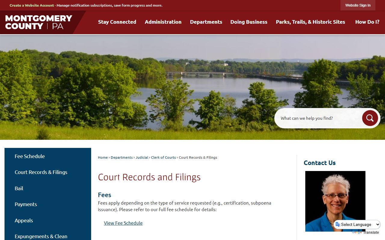 Montgomery County Court Records and Filings official website